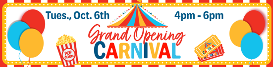 join us for our grand opening family event at foundations of wilmington, nc on Tuesday, october 6 from 4-6pm